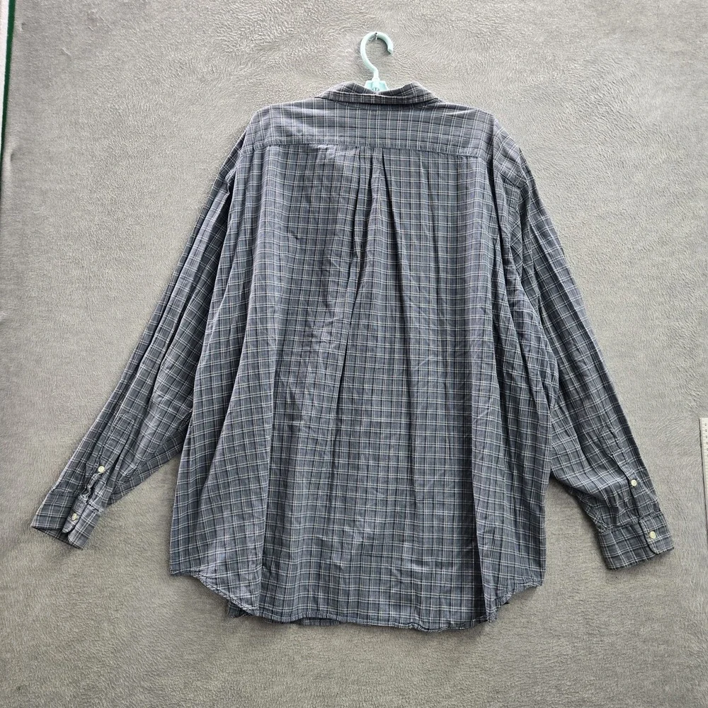 Ralph Lauren Men Button Up Shirt 4XB Blue Pony Embroidery Plaid